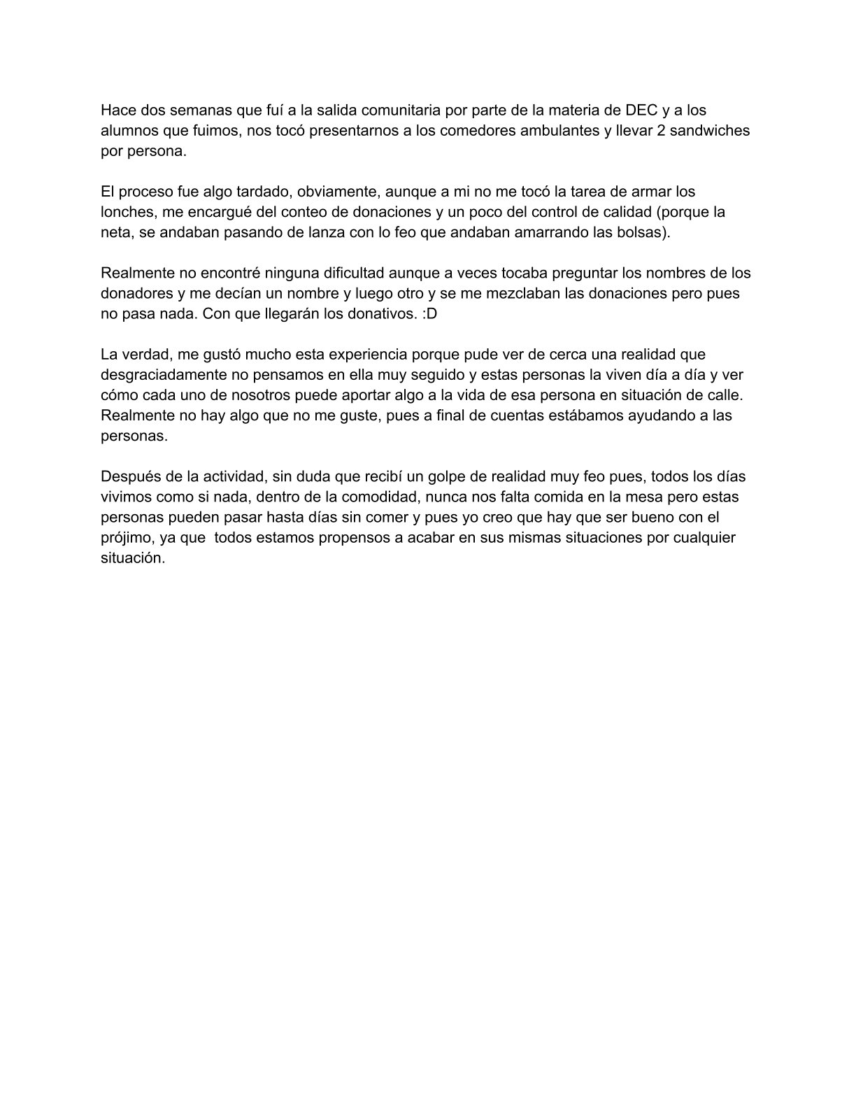 Communitary project